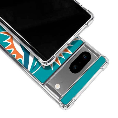 NFL Miami Dolphins Large Logo Google Pixel 7a Clear Case